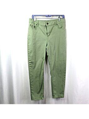 Boden Slim Straight Jeans Green 10 R Denim 31 x 25.5